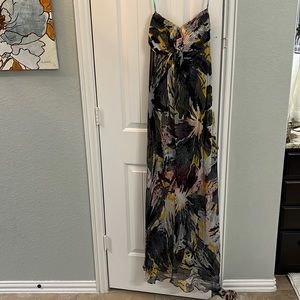 Xtra small yellow and black maxi dress by Marciano